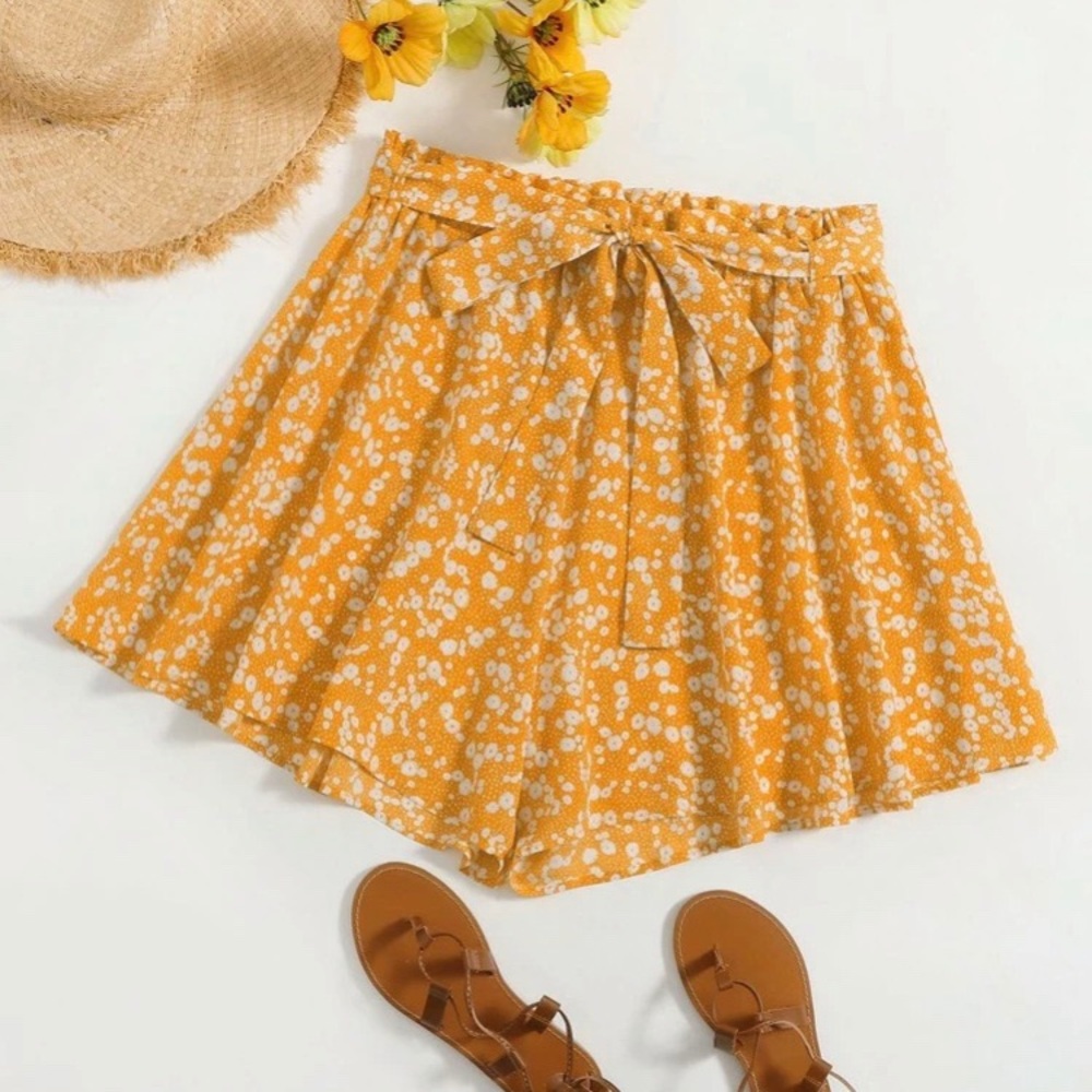 Flowy Yellow Shorts